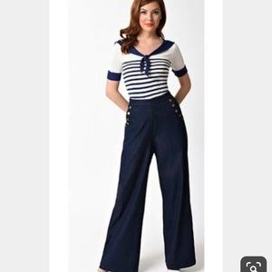 Vodoo Vixen High Waisted Jeans Nautical blue